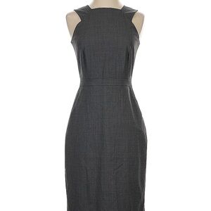 J. Crew Gray Cutout Wool Sheath Dress